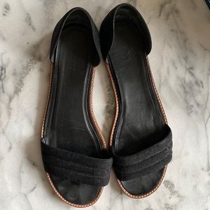 J Crew open toe flats